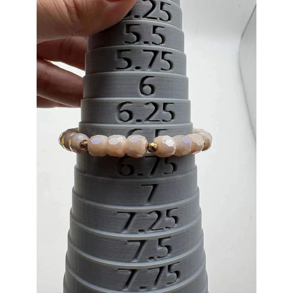 Yellow and White Beaded Stretch Bracelet Stack Set 4pc Shell Stone‎ Glass Boho